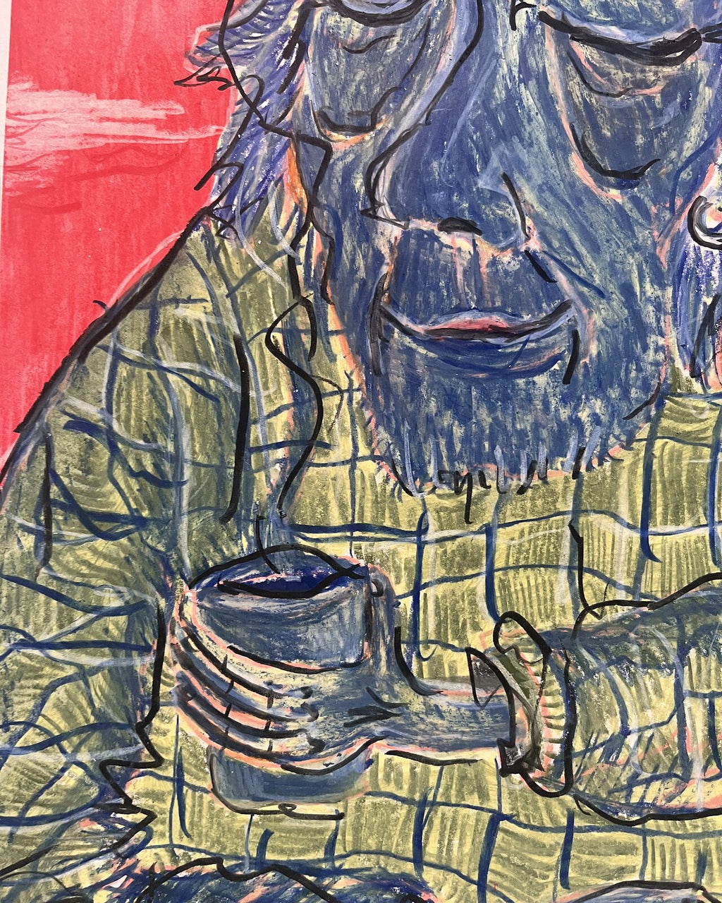 Kaffe og aftensol (A3), nærbillede
