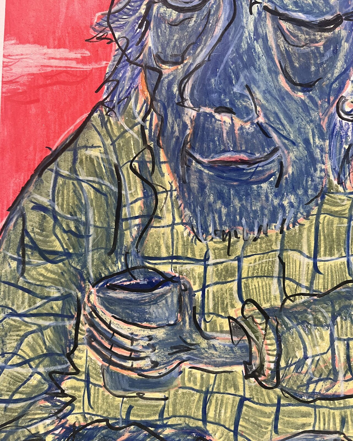 Kaffe og aftensol (A3), nærbillede