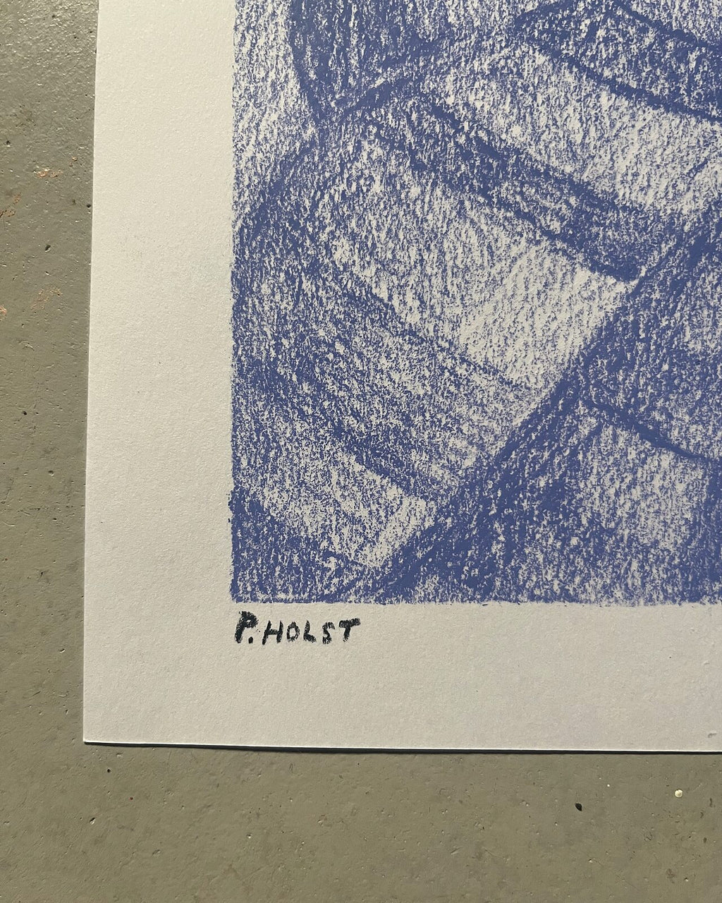 "Blåt" en kop kaffe (A3), nærbillede