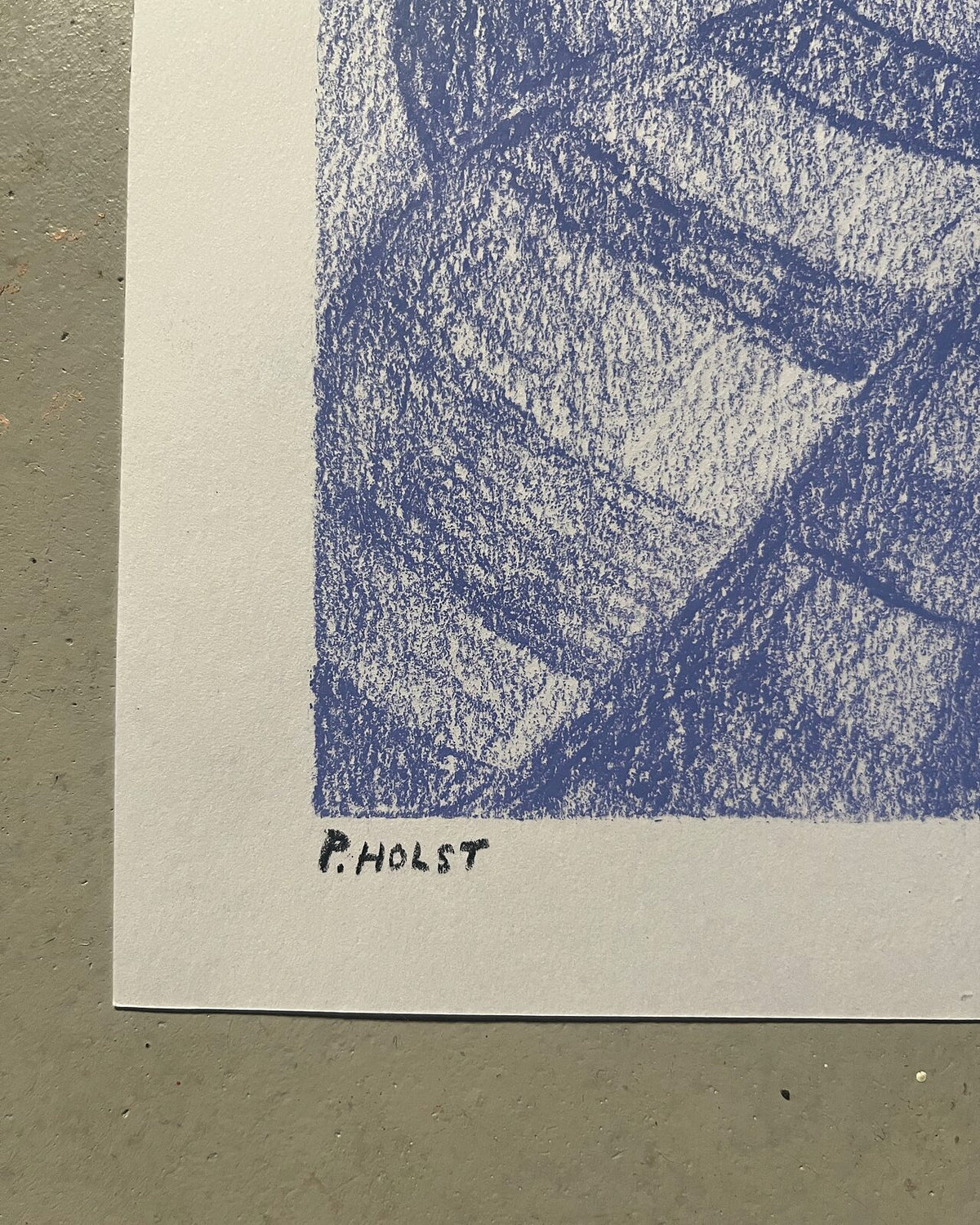 "Blåt" en kop kaffe (A3), nærbillede