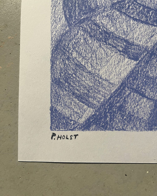 "Blåt" en kop kaffe (A3), nærbillede
