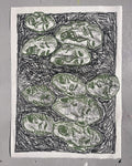 Grønt Kor (A3), pastelkridt på papir