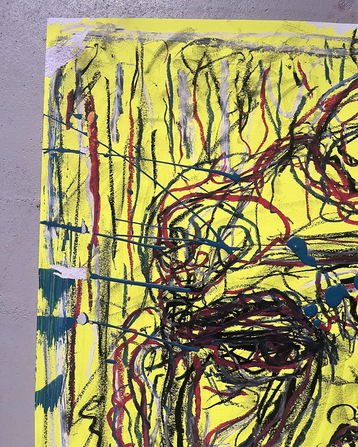 Urolig ro (50x70 cm), nærbillede