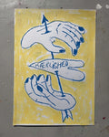 Kærlighed (A3), pastelkridt på papir