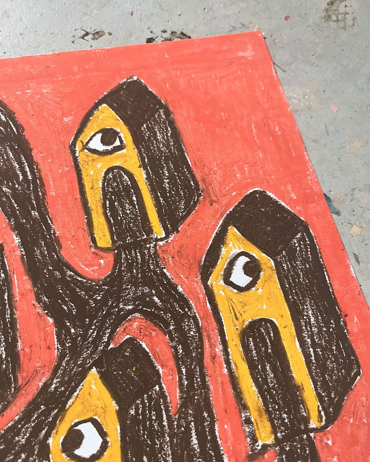 Naboerne kigger (A4), nærbillede