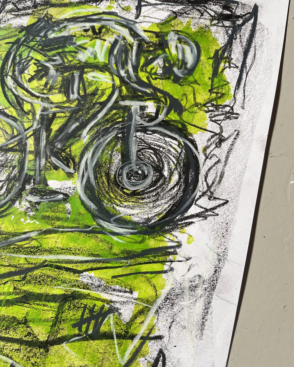 Cyklist 2 (A4), nærbillede