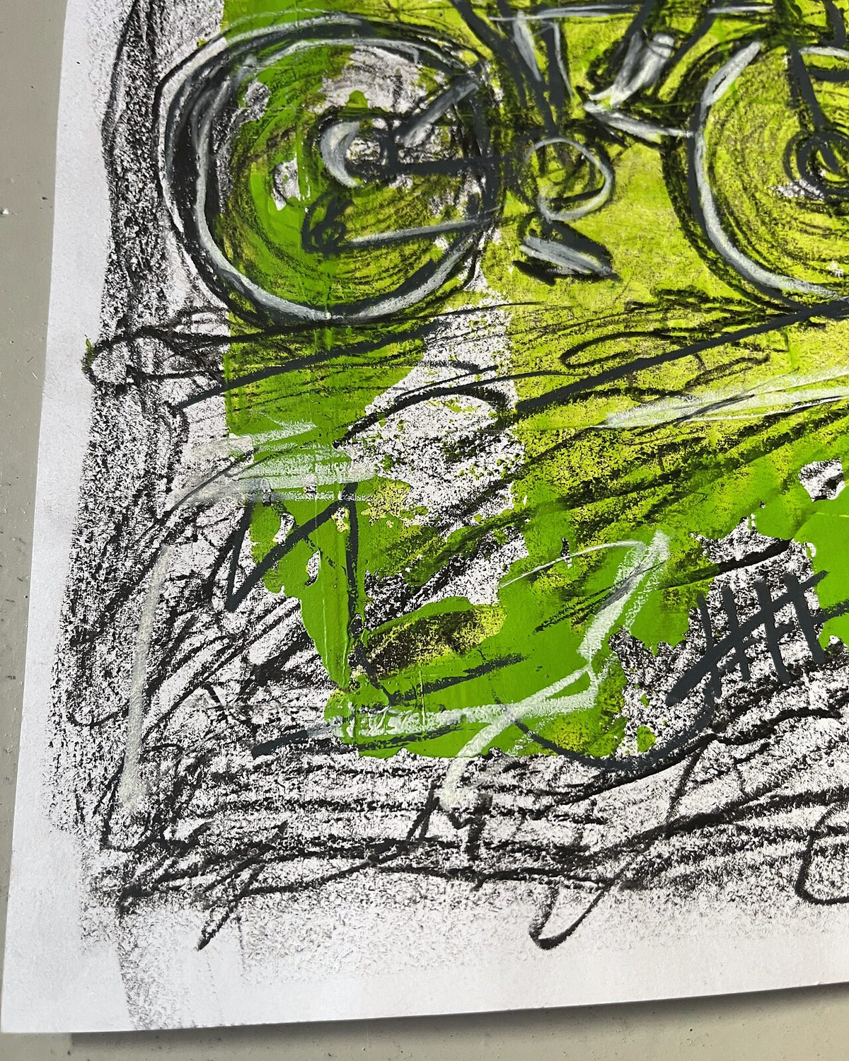 Cyklist 3 (A4), nærbillede